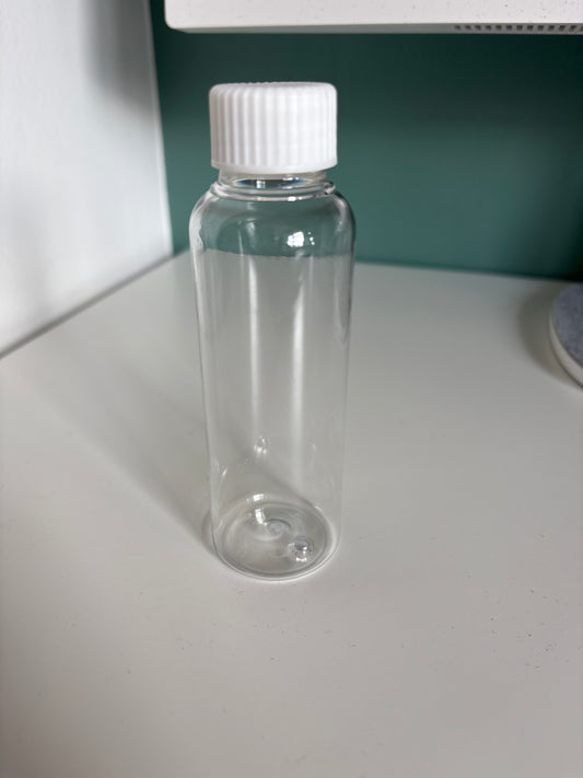 12 100ML Clear Bottles With Screw Lids