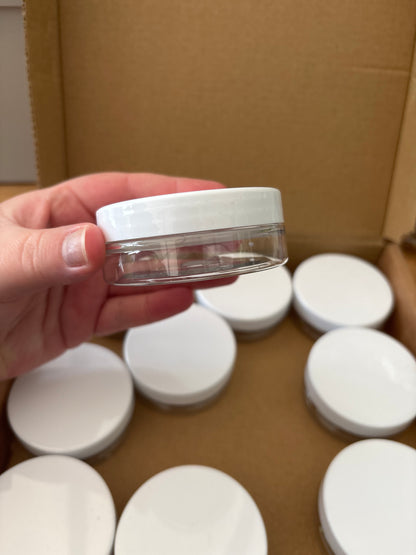 10x 50ml jars with white lids